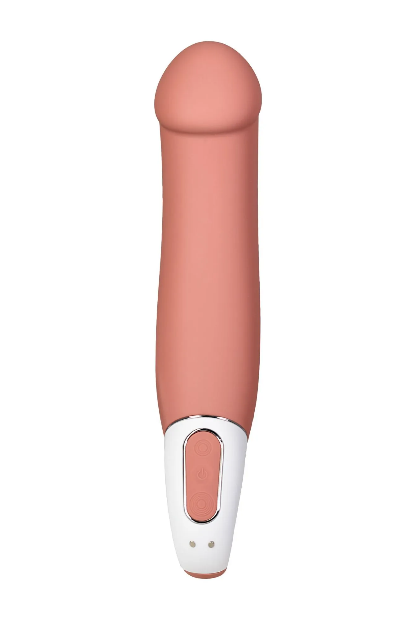 нереалистичный вибратор satisfyer vibes master, силикон, бежевый, 23,5 см. в Москве