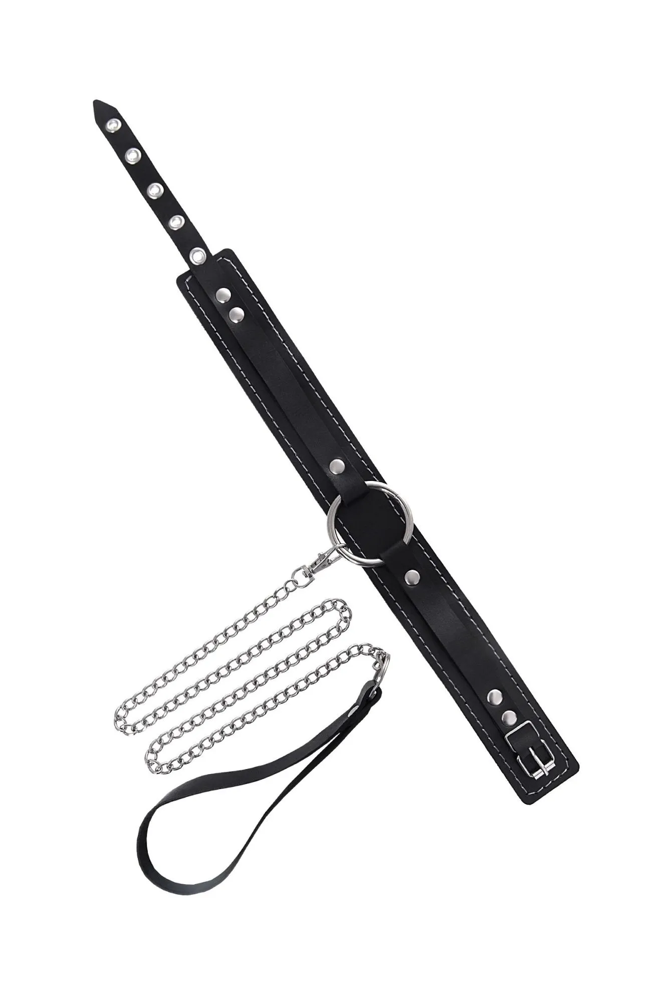 чокер-ошейник pecado bdsm, натуральная кожа, чёрный в Москве