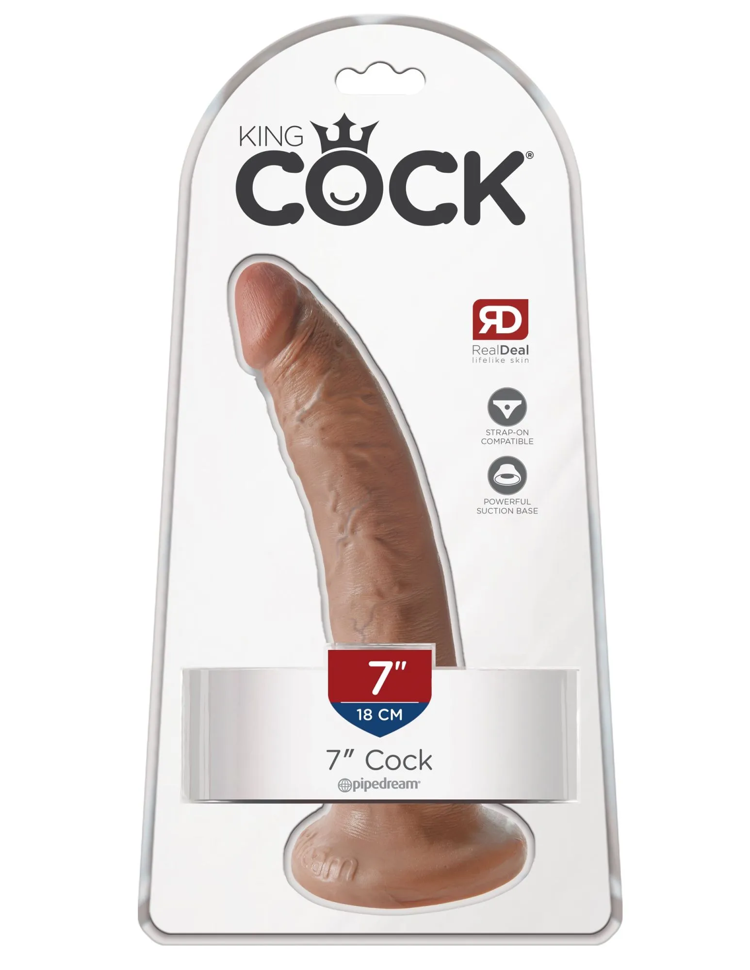 фаллоимитатор king cock 7" мулат cock - flesh pipedream 550222pd в Москве