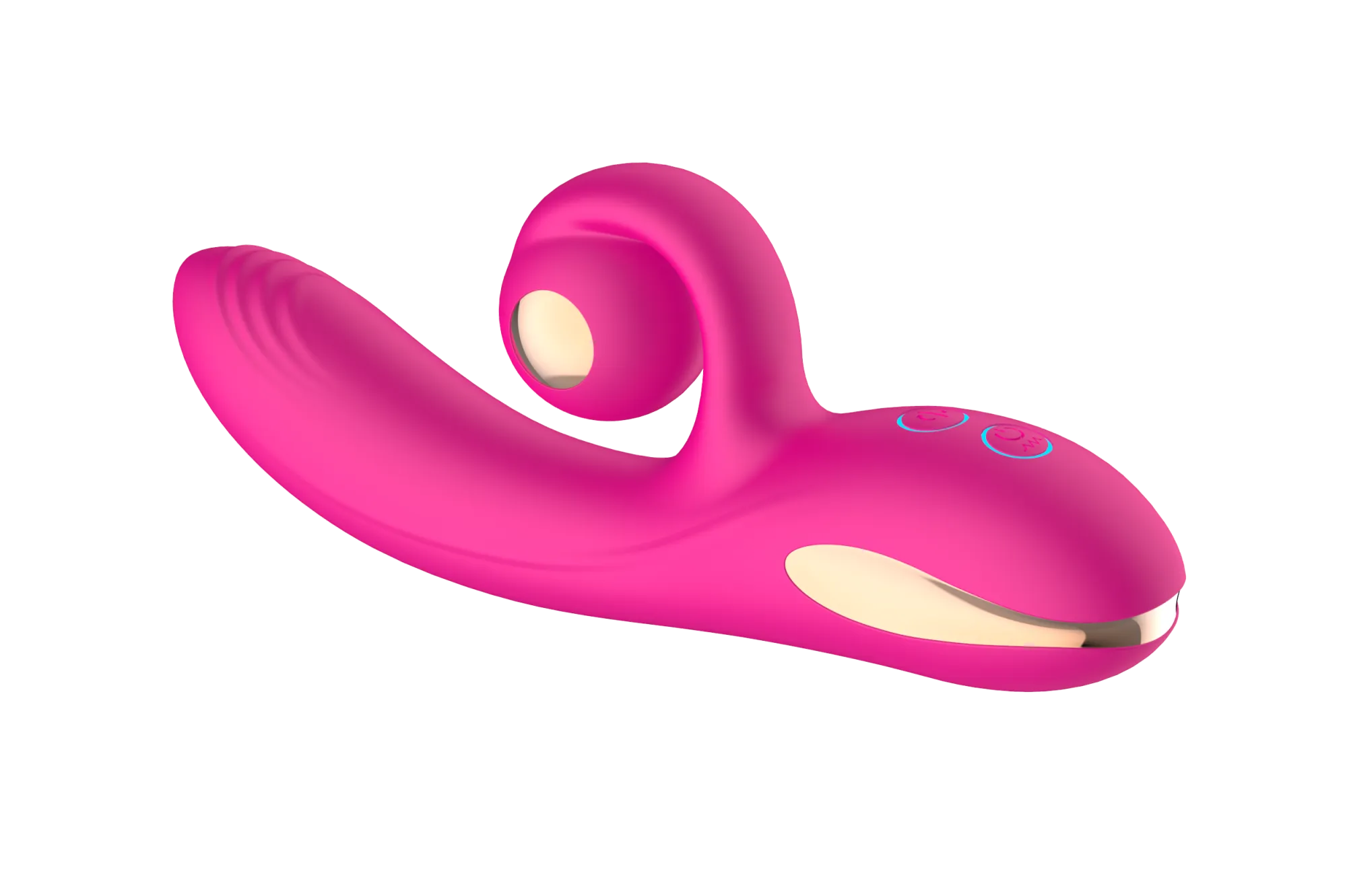 силиконовый вибратор-кролик с функцией вращения sw3052-hot-pink в Москве