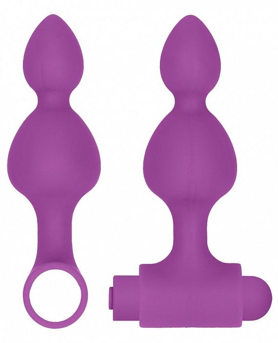 набор анальных стимуляторов shots media usb-rechargeable anal set, фиолетовый в Москве