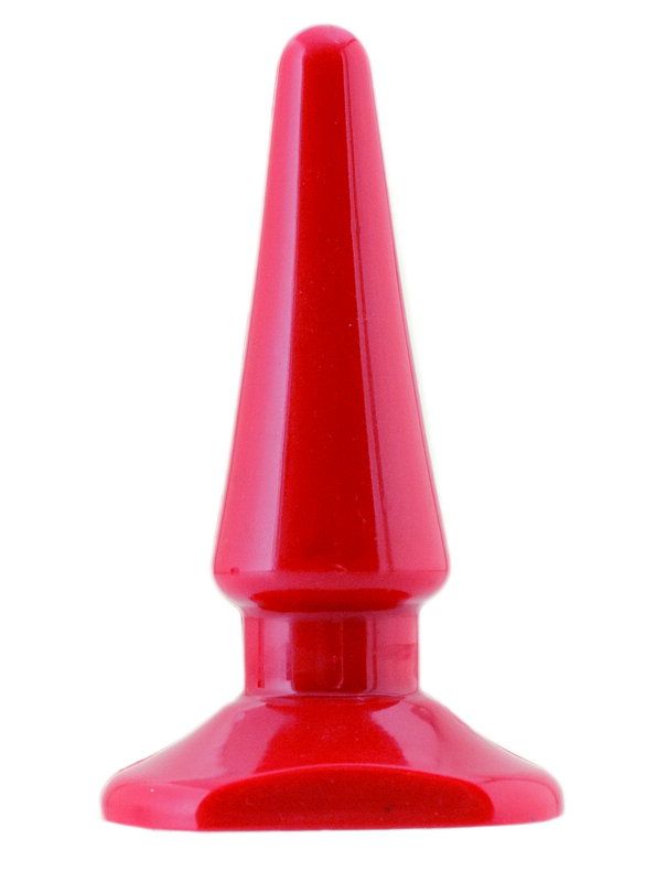 анальная втулка black & red by toyfa, пвх, красная, 10 см, ø 3 см в Москве