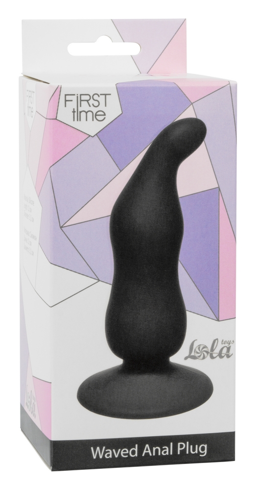 анальная пробка waved anal plug black 4104-03lola в Москве