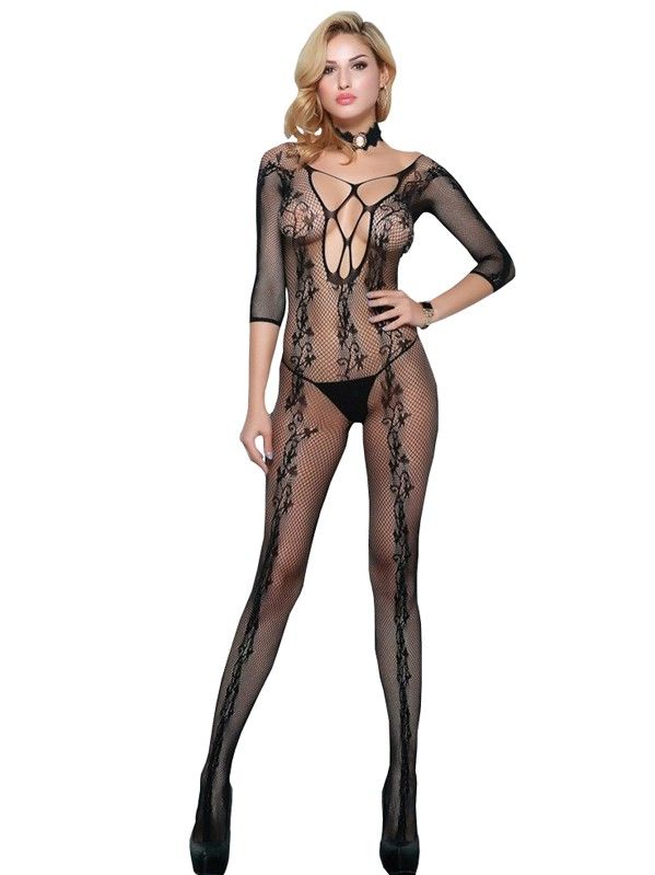Эротическое комбинезон-сетка, черная в Москве