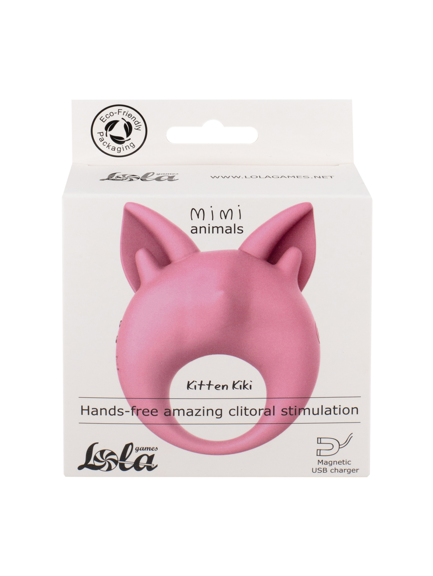 перезаряжаемое кольцо для клиторальной стимуляции mimi animals kitten kiki light pink 7200-02lola в Москве