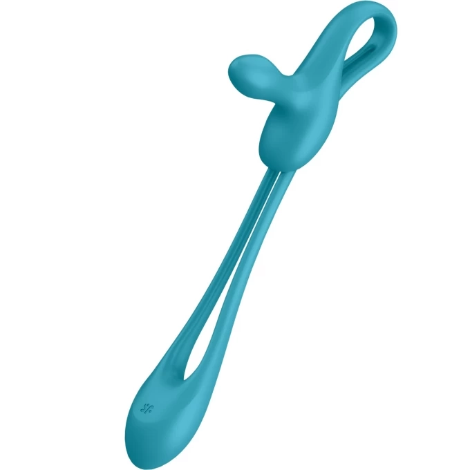 многофункциональный гибкий вибромассажер для пар satisfyer plug & play1, силикон, аквамарин, 43,5 см в Москве