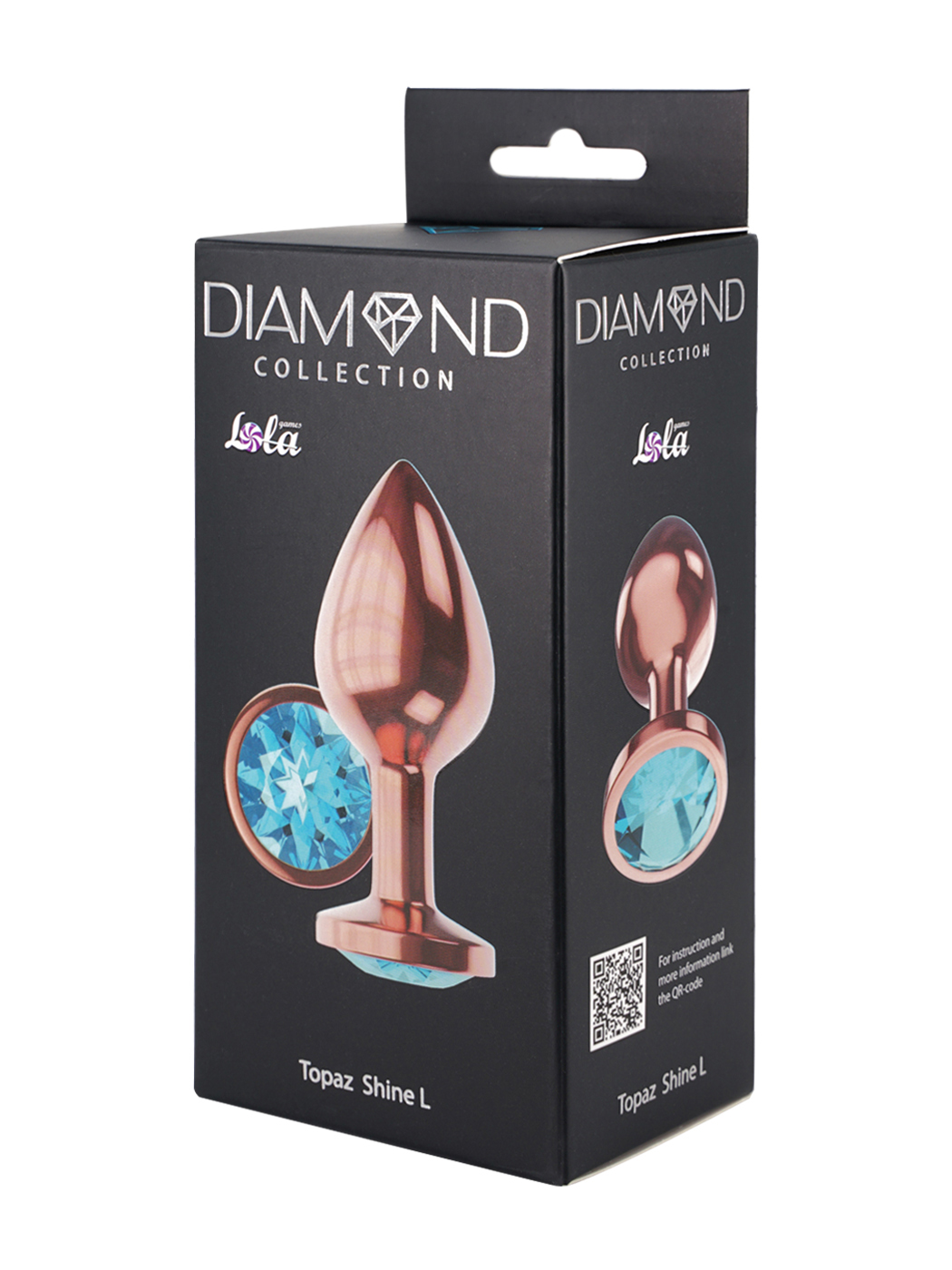 анальная пробка diamond topaz shine l розовое золото 4026-02lola в Москве