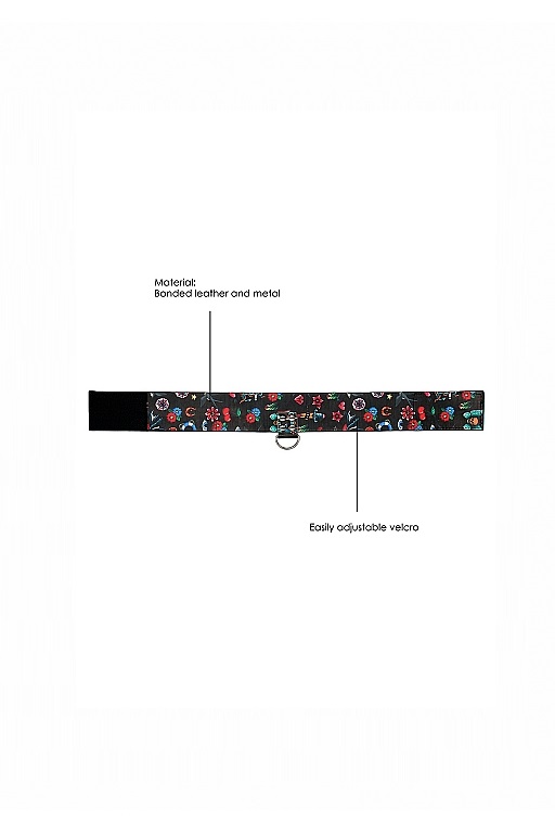 ошейник printed collar with leash old school tattoo style в Москве