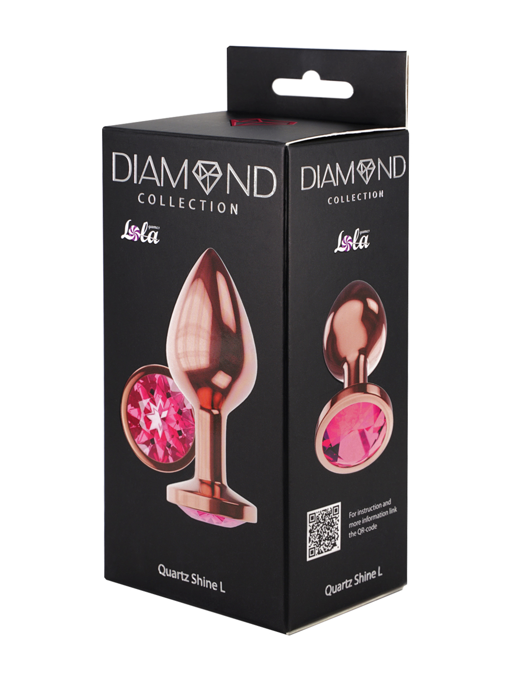 анальная пробка diamond quartz shine l розовое золото 4023-02lola в Москве