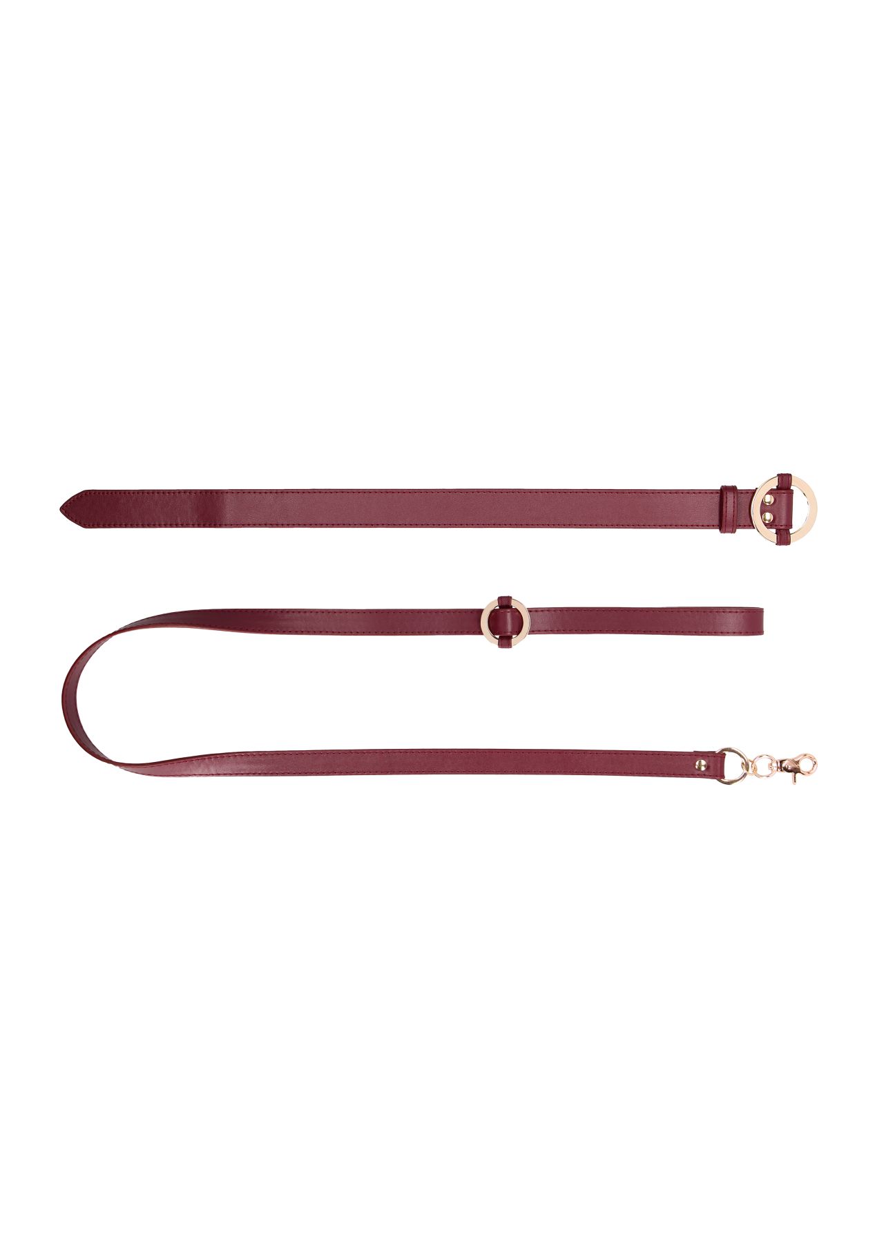 ошейник с поводком ouch ouch! - collar with leash - burgundy в Москве