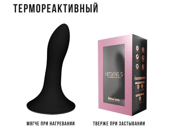 фаллоимитатор hitsens 5 ( 5" ) s05 black 24059al в Москве