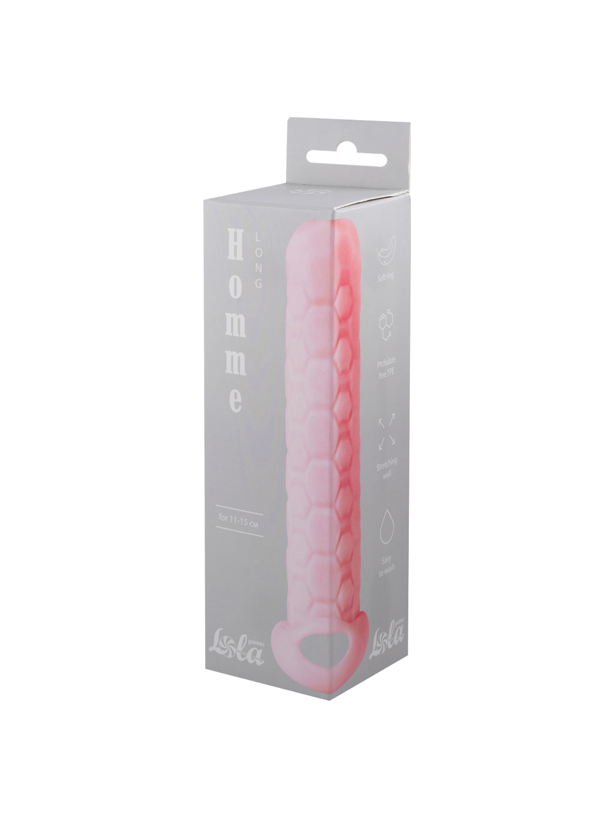 фаллоудлинитель homme long pink для 11-15 см 7009-02lola в Москве