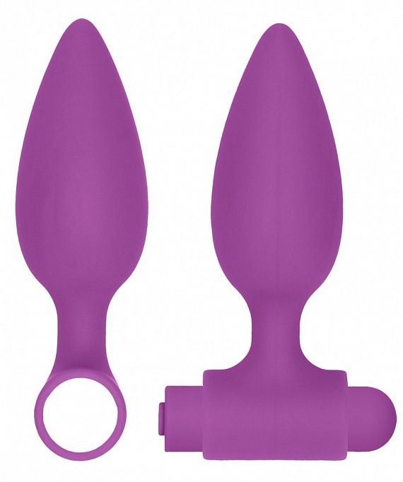 набор анальных стимуляторов shots media usb-rechargeable anal set, фиолетовый в Москве