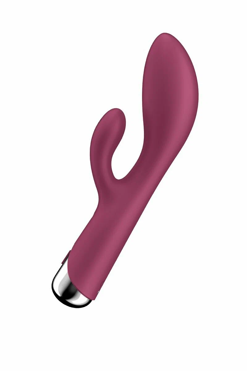 вибратор-кролик с ротацией satisfyer spinning rabbit 1, силикон, бордовый, 20,5 см в Москве