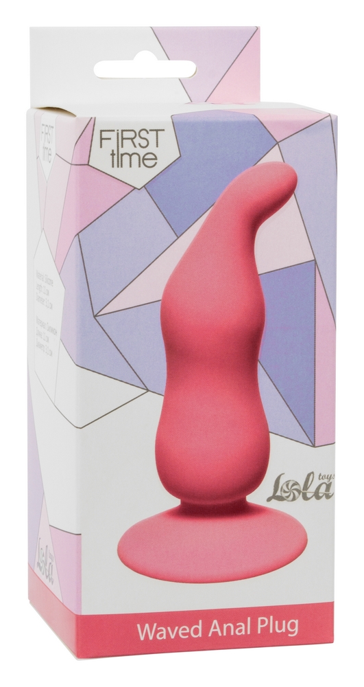 анальная пробка waved anal plug pink 4104-01lola в Москве