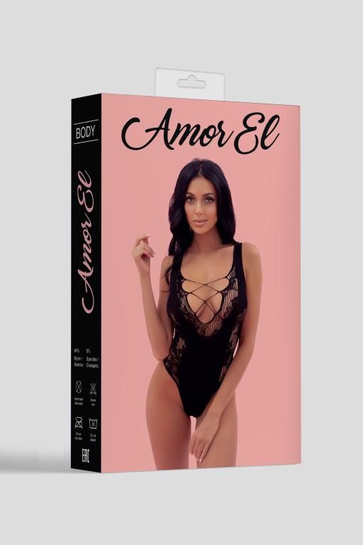 Эротическое боди amor el (s/l), черный в Москве