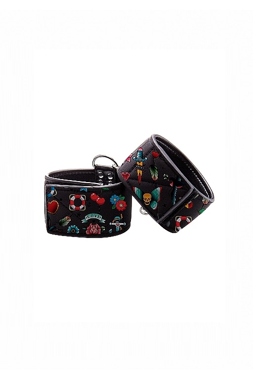 наручники на цепочке printed hand cuffs old school tattoo style в Москве