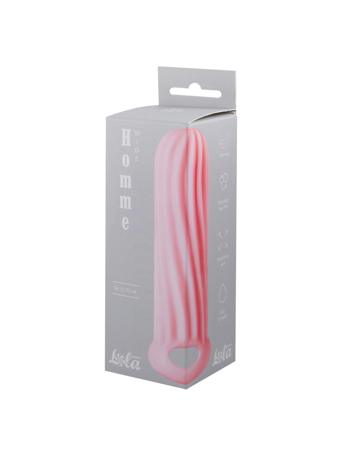 фаллоудлинитель homme wide pink для 11-15 см 7007-02lola в Москве