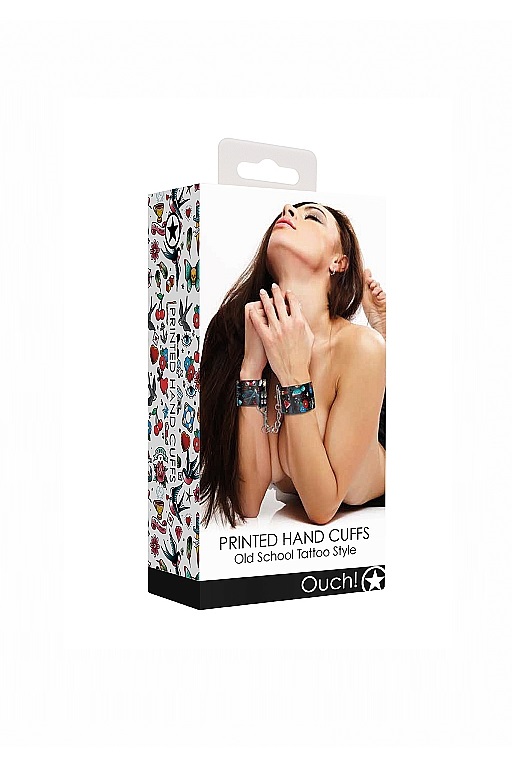 наручники на цепочке printed hand cuffs old school tattoo style в Москве