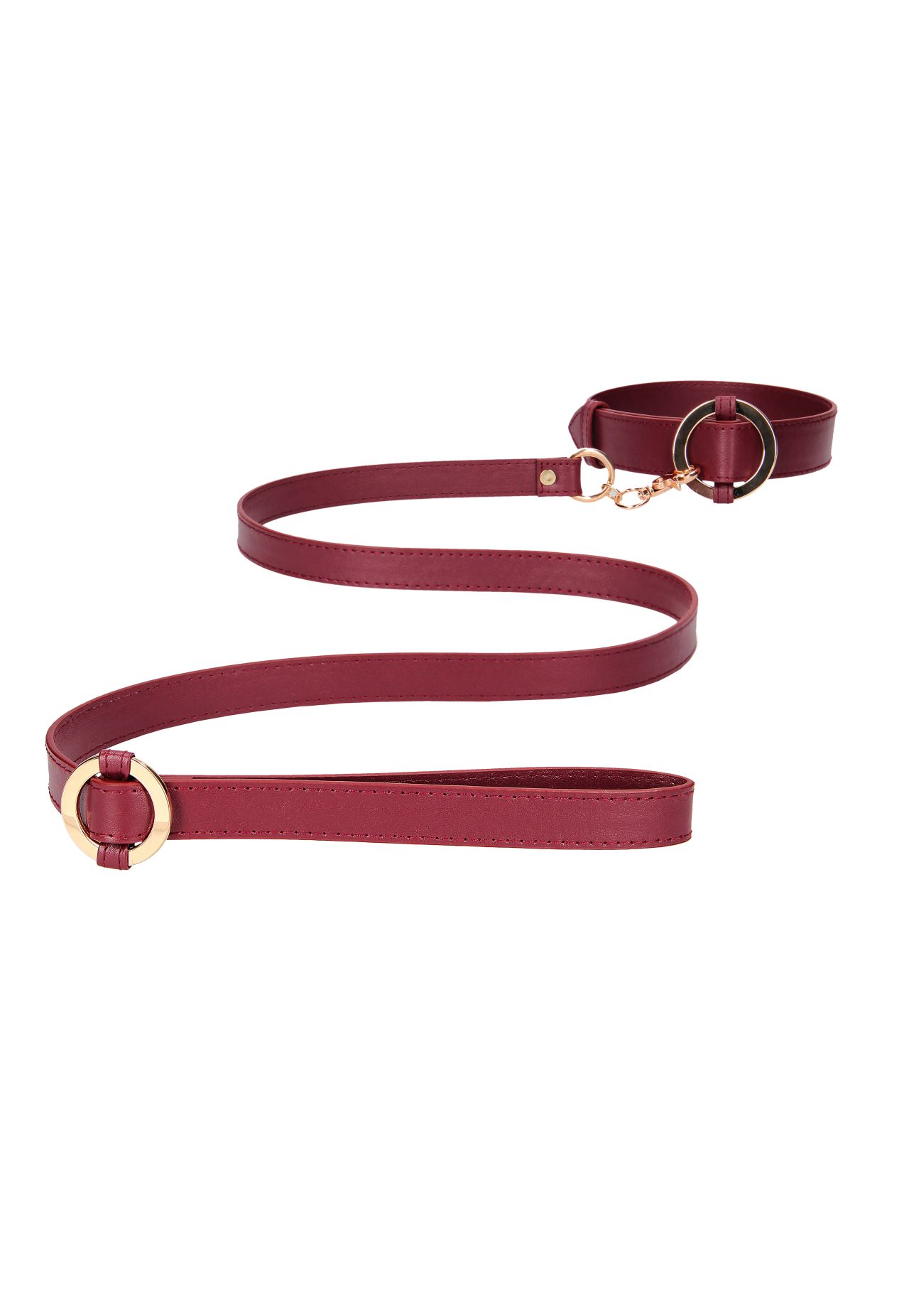 ошейник с поводком ouch ouch! - collar with leash - burgundy в Москве