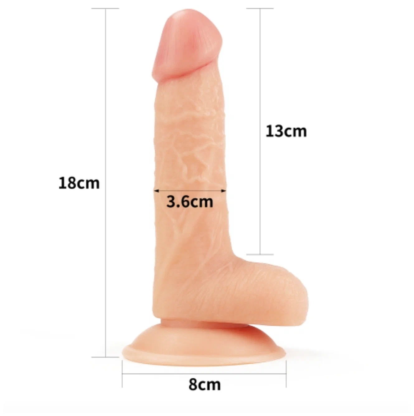 фаллоимитатор реалистичный с венами lovetoy на присоске,18 см в Москве