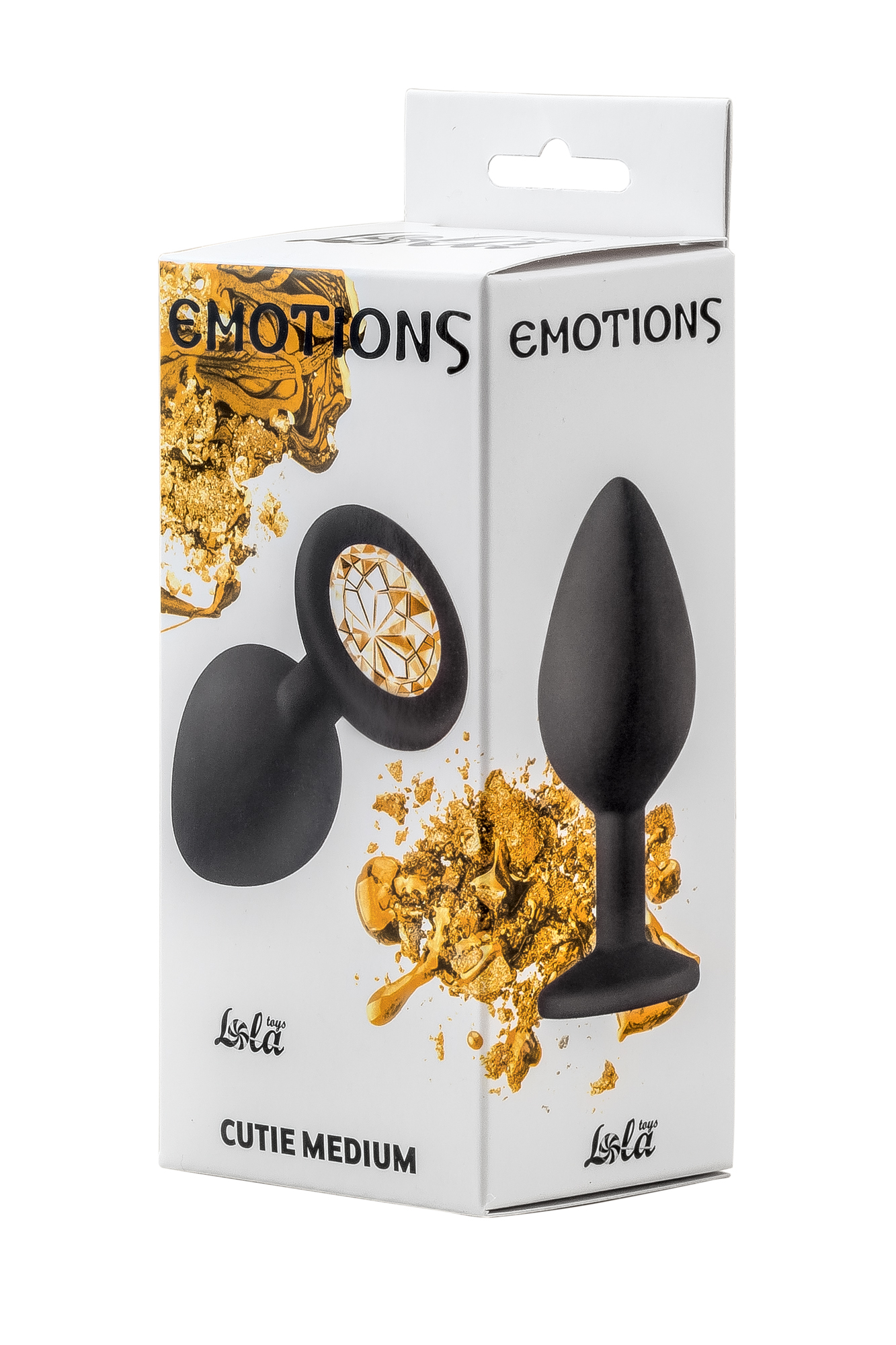 анальная пробка emotions cutie medium black  golden crystal 4012-07lola в Москве