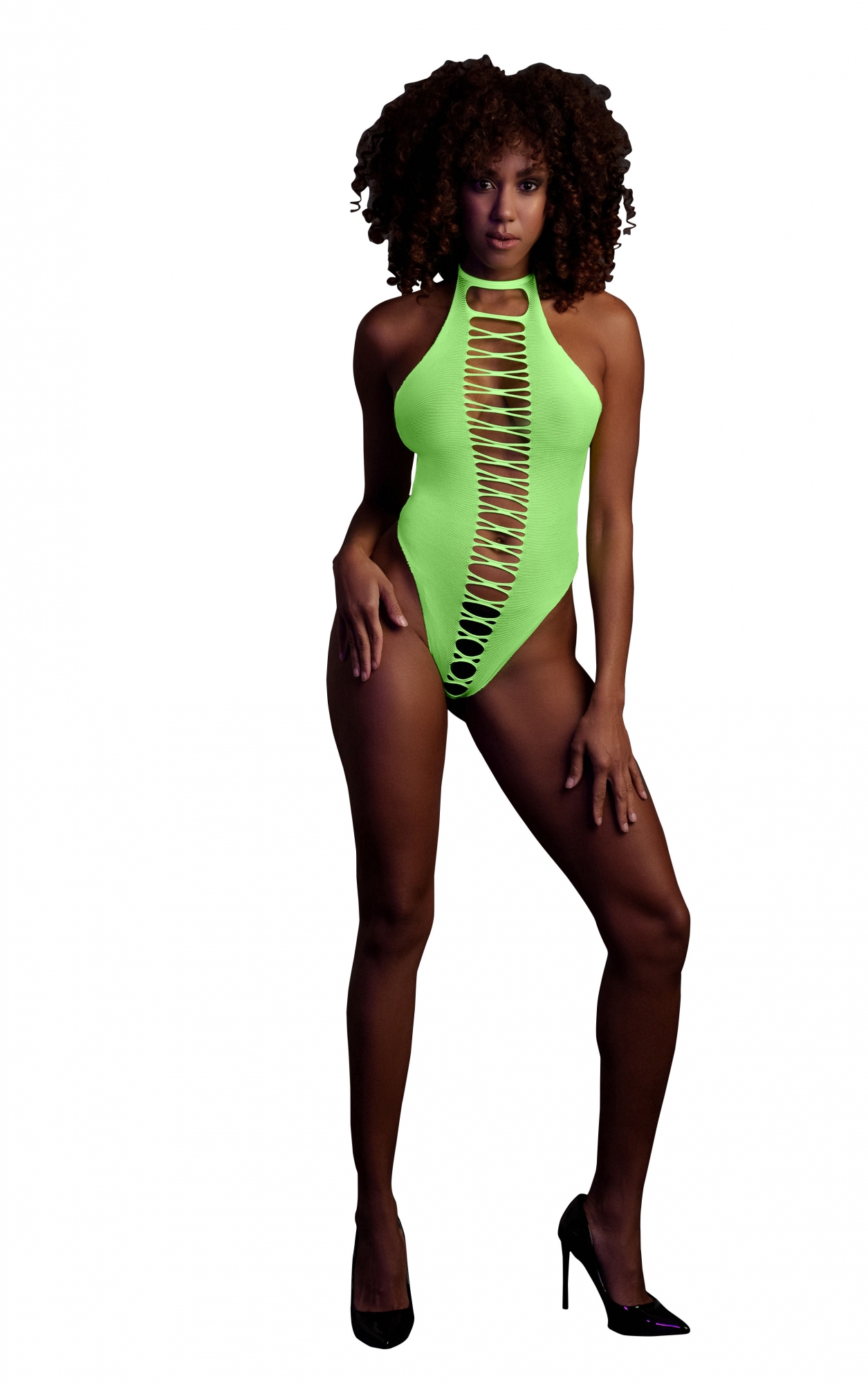 Эротическое боди - neon green - xs/xl в Москве