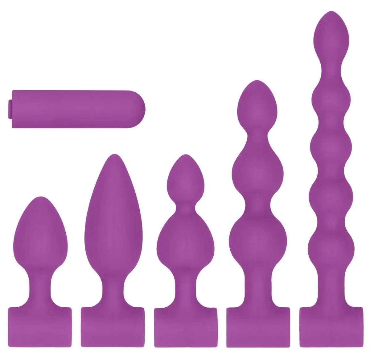 набор анальных стимуляторов shots media usb-rechargeable anal set, фиолетовый в Москве