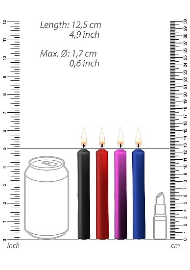 набор разноцветных восковых bdsm-свечей teasing wax candle в Москве