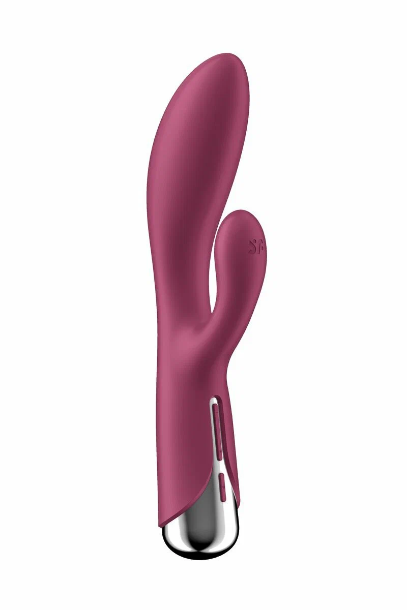 вибратор-кролик с ротацией satisfyer spinning rabbit 1, силикон, бордовый, 20,5 см в Москве