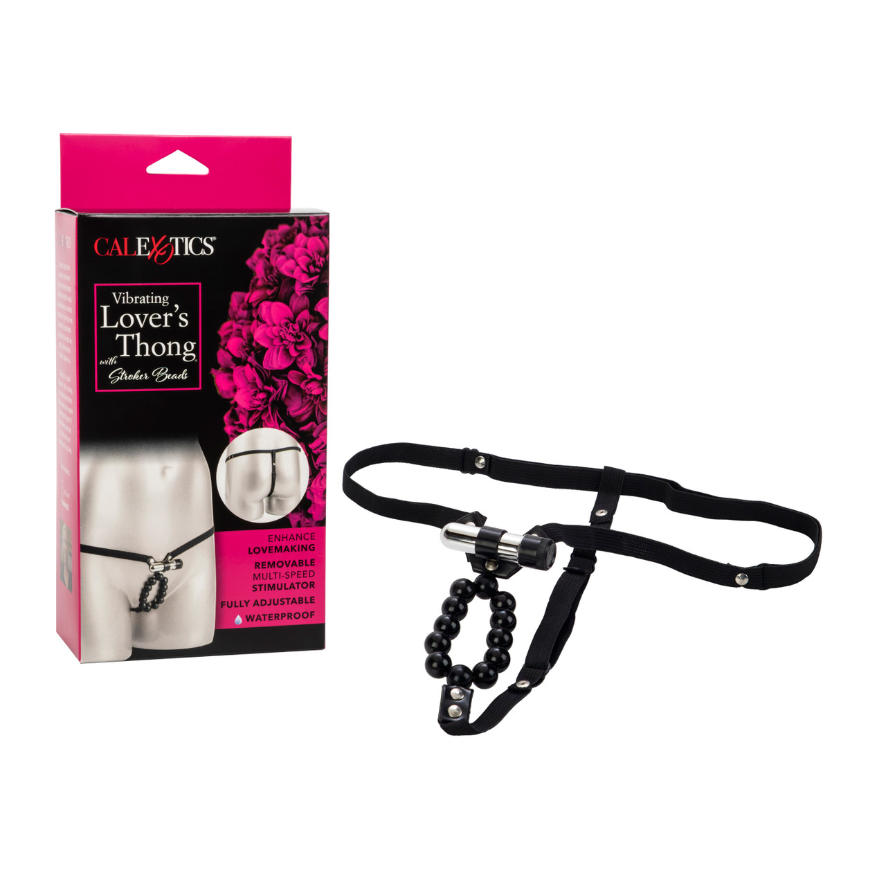 Стимулирующие трусики с вибрацией Vibrating Lover's Thong With Stroker Beads