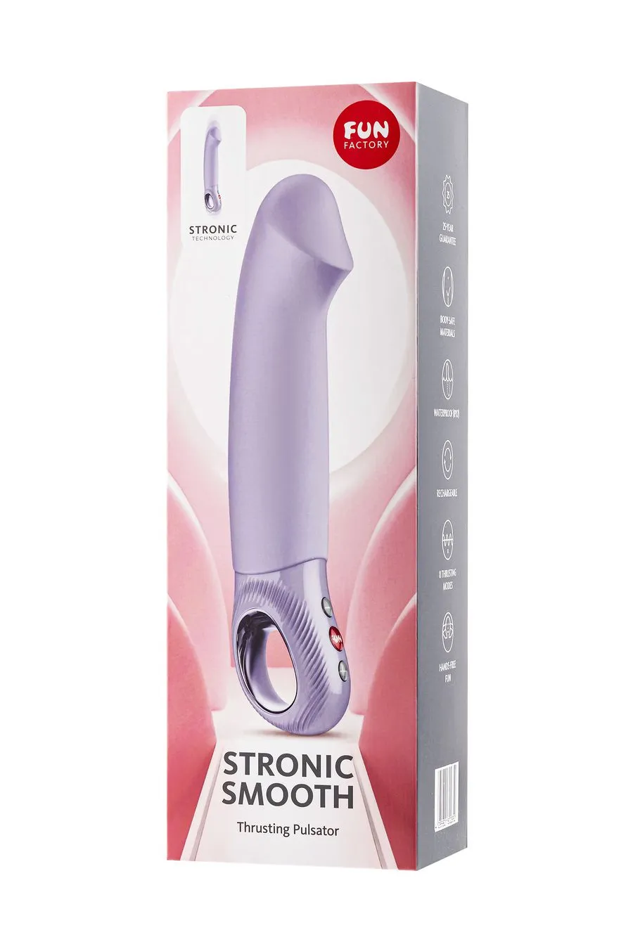 пульсатор fun factory stronic smooth, силикон, сиреневый, 21 см в Москве