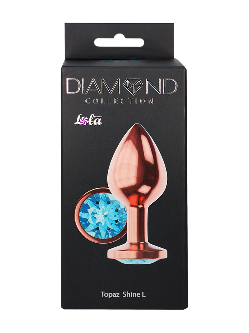 анальная пробка diamond topaz shine l розовое золото 4026-02lola в Москве