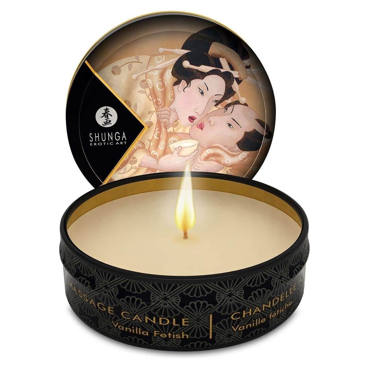 массажная свеча shunga mini massage candle vanilla, 30 мл в Москве