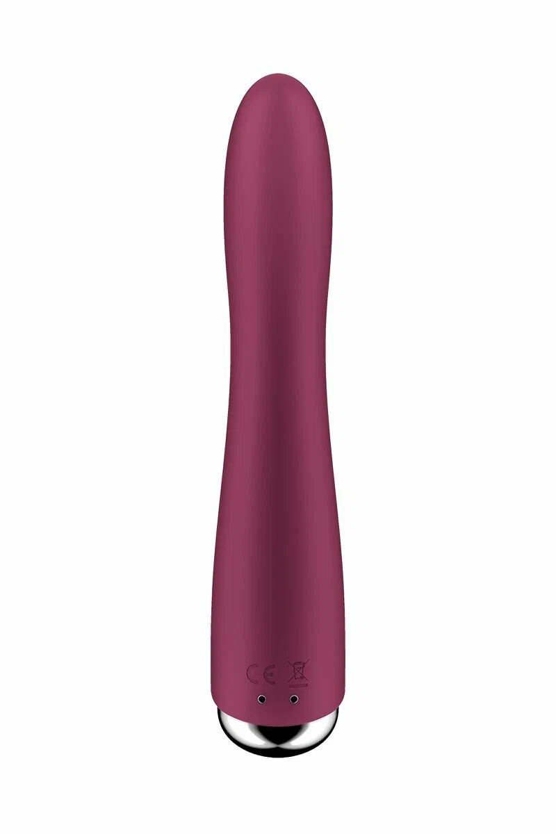 вибратор для точки g  с ротацией satisfyer spinning vibe 1, силикон, бордовый, 17,8 см в Москве
