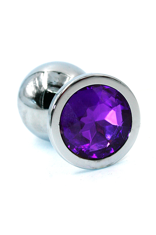 Анальная пробка "Medium" хромированная dark violet