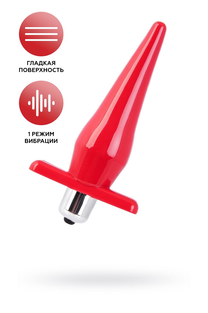 анальная втулка black&red by toyfa, tpe, красный, 12,7 см, ø 3 см в Москве