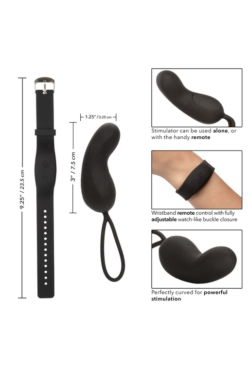 компактный вибромассажер с управлением при помощи браслета wristband remote curve в Москве