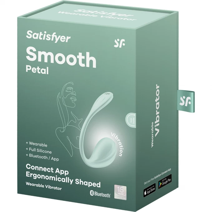 виброяйцо satisfyer smooth petal connect app, мятное, 6,5 см в Москве
