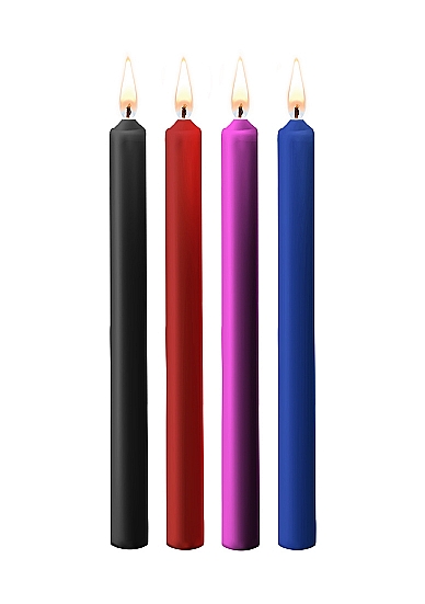 набор разноцветных восковых bdsm-свечей teasing wax candles large в Москве