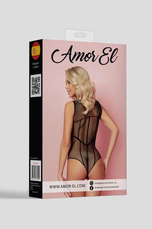 Эротическое боди amor el с вырезом в виде шнуровки (s/l) в Москве