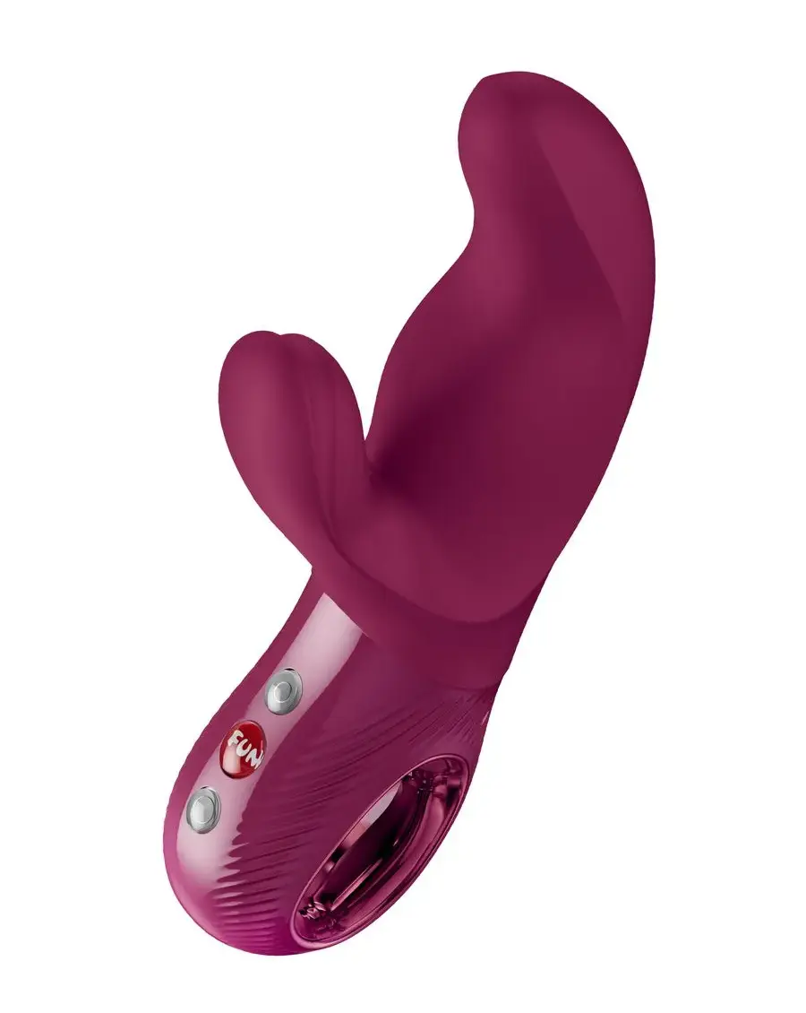 вибратор с клиторальным стимулятором fun factory miss bi, силикон, бордовый, 17 см в Москве