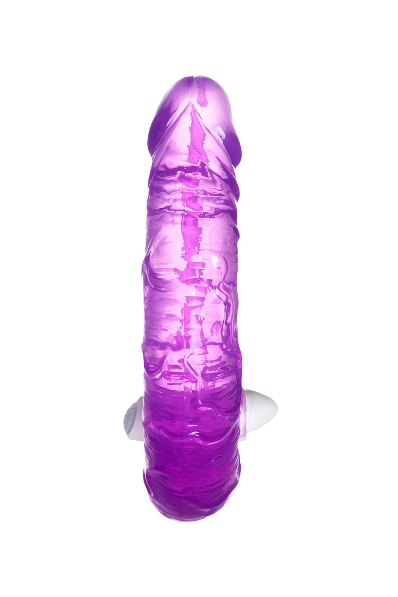 фаллоимитатор двусторонний с вибропулей toyfa double dildo with vibro bullet, tpr, фиолетовый, 35 см в Москве