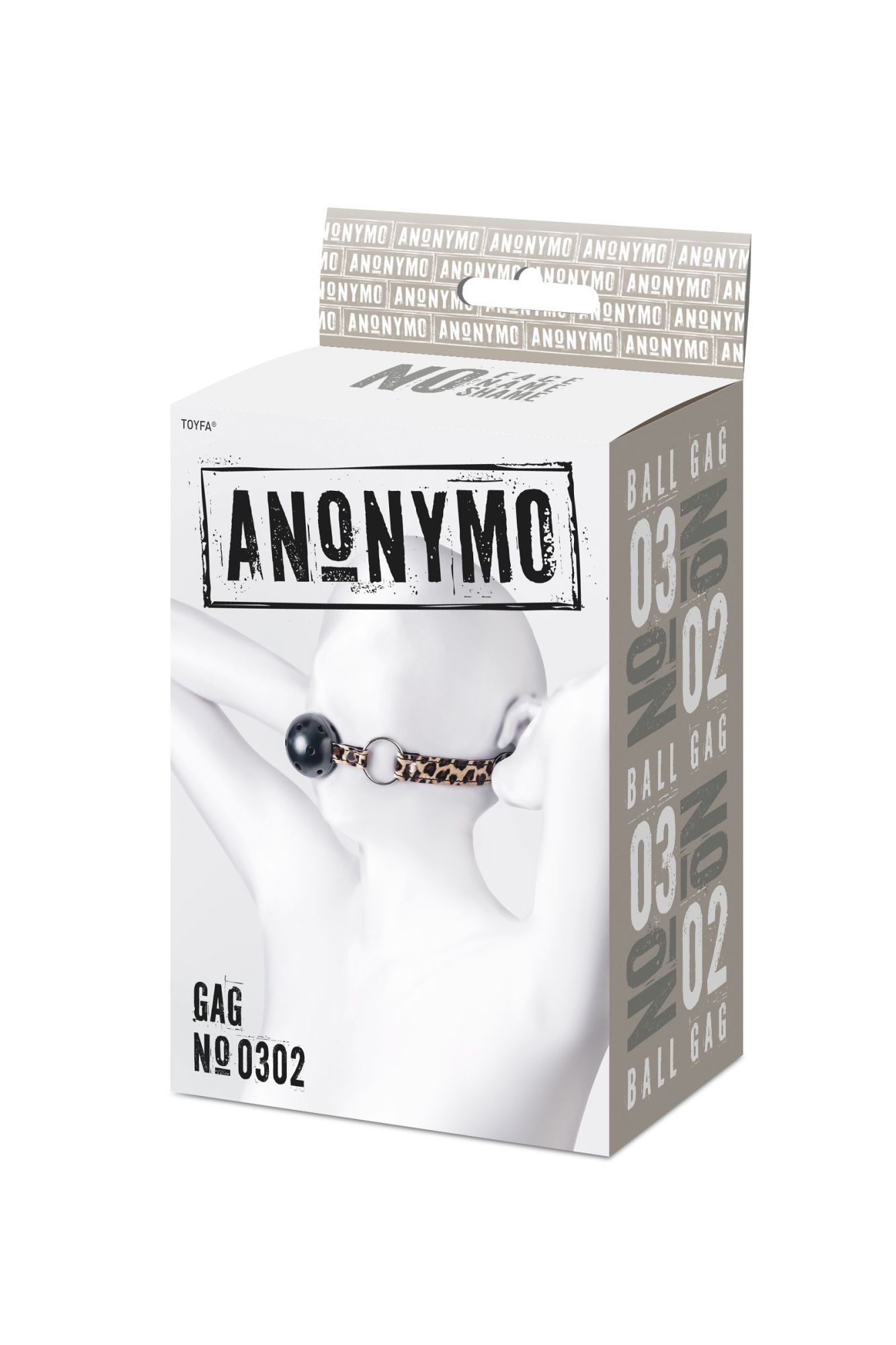 кляп anonymo #0302, abs пластик, черный, 64 см в Москве