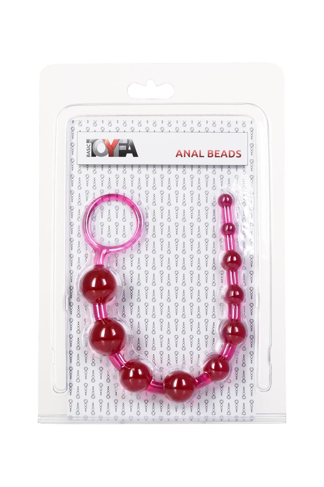анальная цепочка toyfa, pvc, розовый, 30 см в Москве