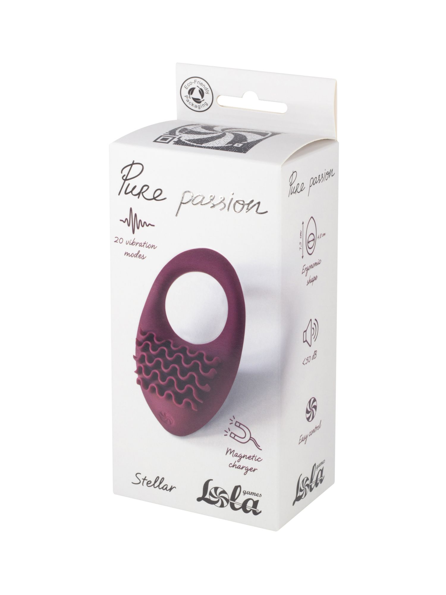 перезаряжаемое эрекционное виброкольцо pure passion stellar wine red 1501-02lola в Москве