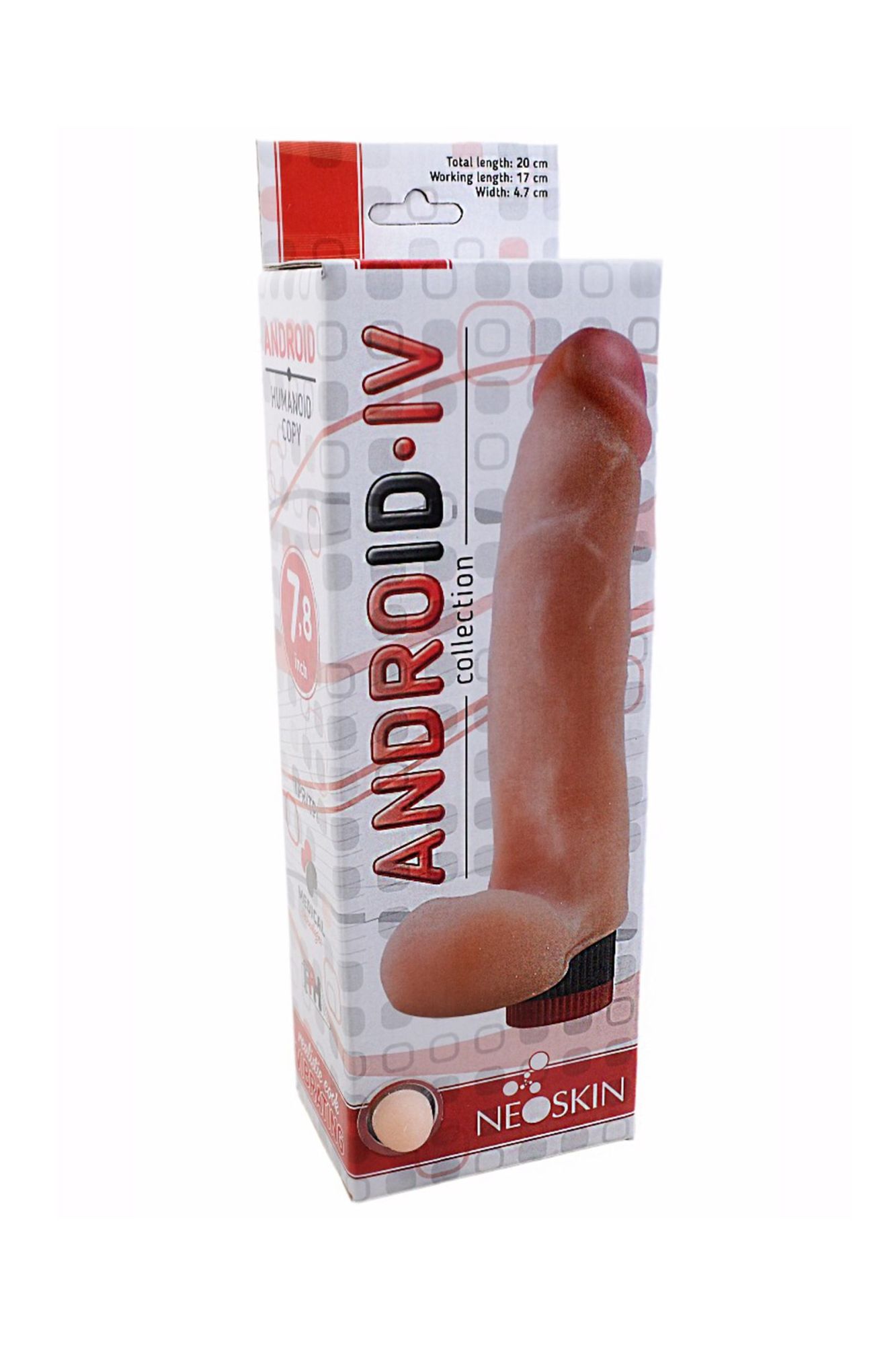 вибромассажёр-реалистик android long lovetoy, tpr, телесный, 17 см в Москве