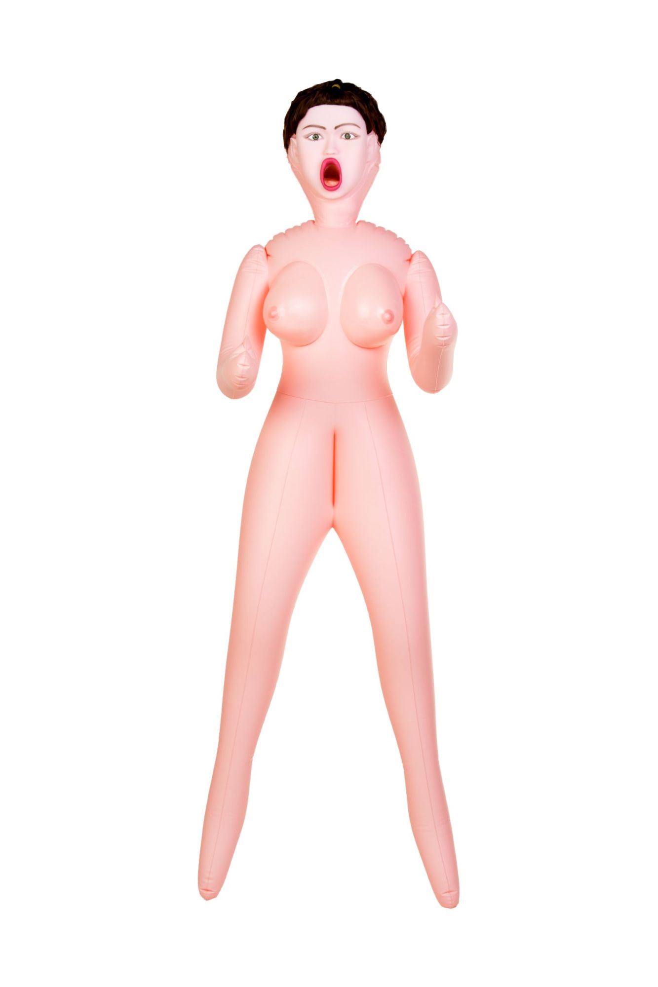 кукла надувная dolls-x by toyfa violet, брюнетка, с тремя отверстиями, кибер вставка: вагина в Москве