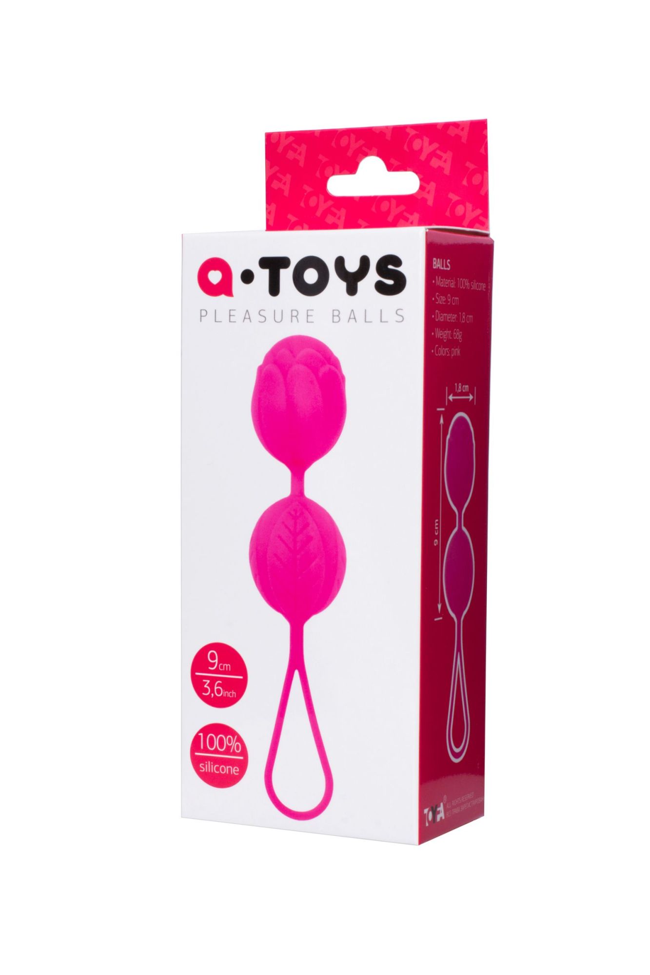 вагинальные шарики toyfa  a-toys flov, силикон, розовый, 15  см в Москве