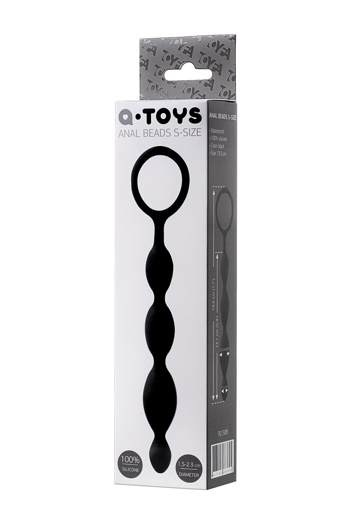 анальная цепочка a-toys by toyfa s, силикон, черный, 19,5см в Москве